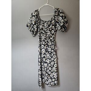 Nasty Gal Collection Women's Size 6 Floral Daisy Print Puff Sleeve Dress